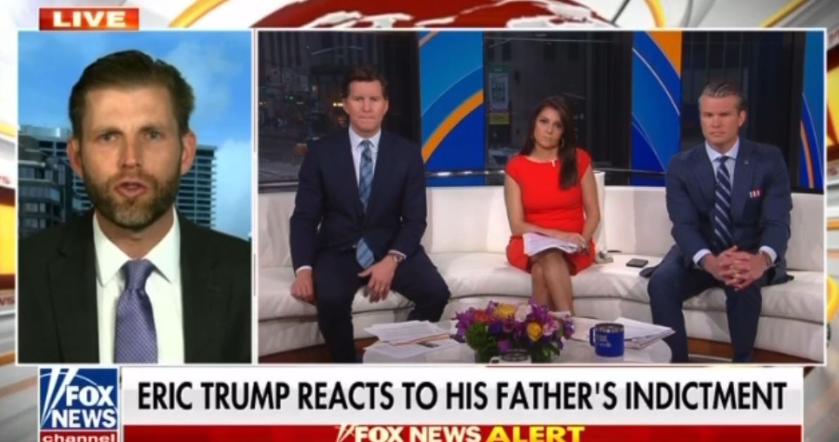 Eric Trump Reveals What Happened to Him After News of His Father’s Indictment Broke