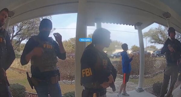 PURE EVIL: FBI Raids Home of Jan 6 Protester – Forces His 13-Year-Old Son to Stand on Front Porch with His Hands Up (VIDEO)