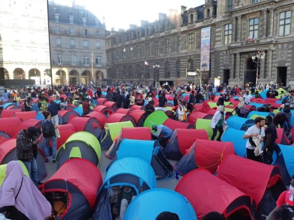 Entitled Illegal Aliens Set Up an Occupy-Style Camp at Palais Royal in Paris with NGO Assistance Demanding Free Housing – Police Respond (VIDEO)