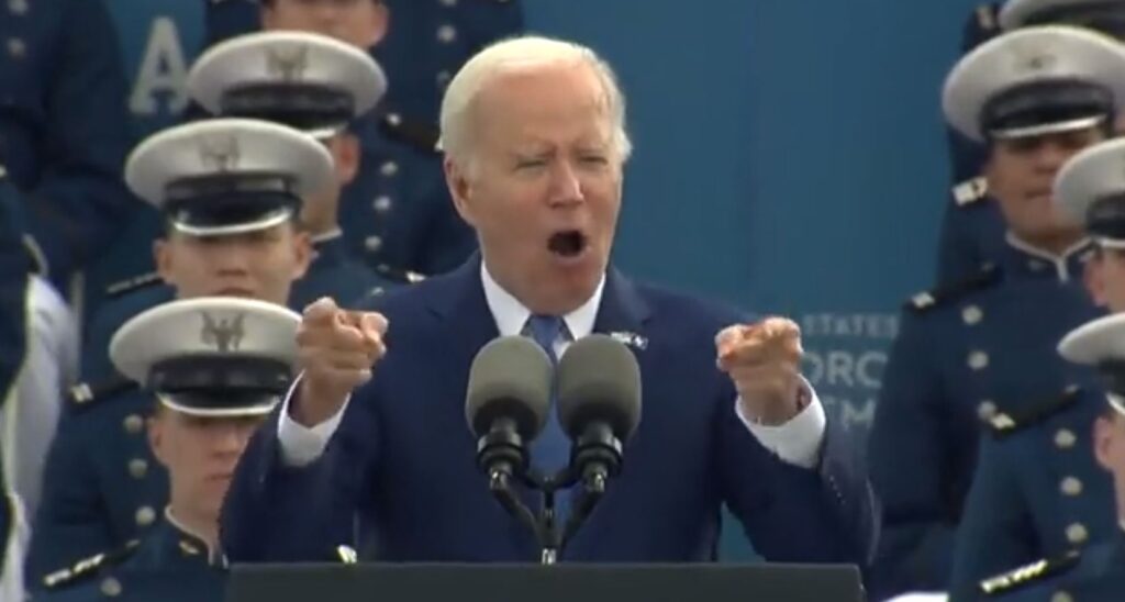 Joe Biden Screams at Air Force Grads about Diversity “That’s Why We’re Strong! That’s Why We’re Who We Are!” (Video)