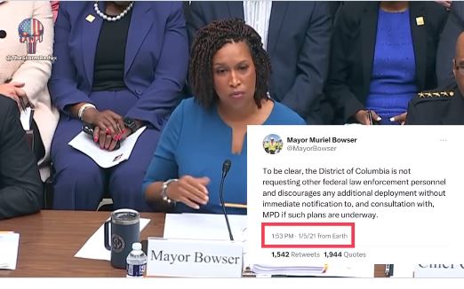 Mayor Bowser Testifies to Congress and Openly Lies about Turning Down National Guard on Jan. 6 – It’s Still On Her Twitter Page!