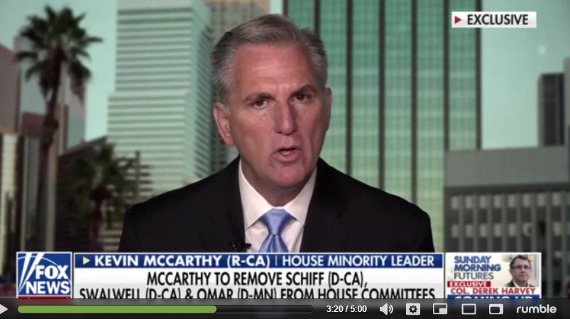 Kevin McCarthy: I WILL NOT ALLOW Adam Schiff or Eric Swalwell on House Intelligence Committee (VIDEO)