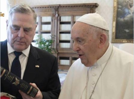 Top US General Meets with Pope to Discuss War After Dropping Cluster Bombs on Russians