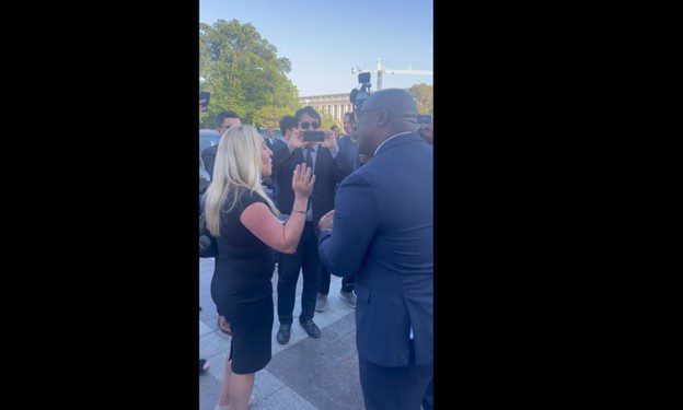 “Let Me Tell You Something, You’re Not Very Smart!” – Marjorie Taylor Greene DESTROYS Democrat Lawmaker Right on the Capitol Steps and Sends Him into a Screaming Meltdown (VIDEO)