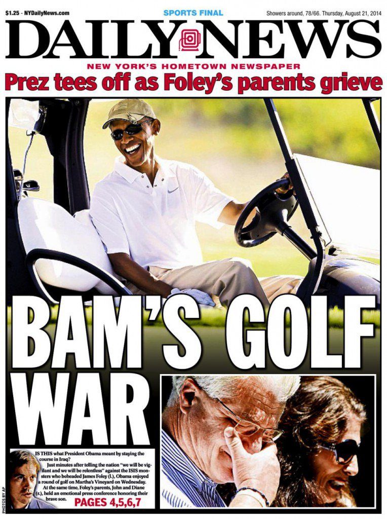 obama golfs foley