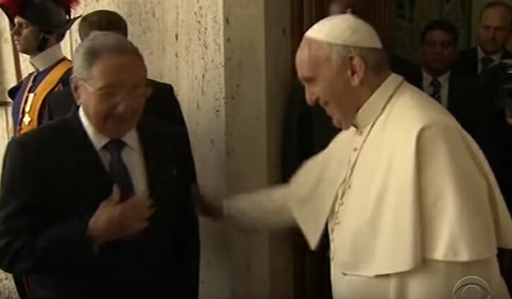 pope francis raul castro