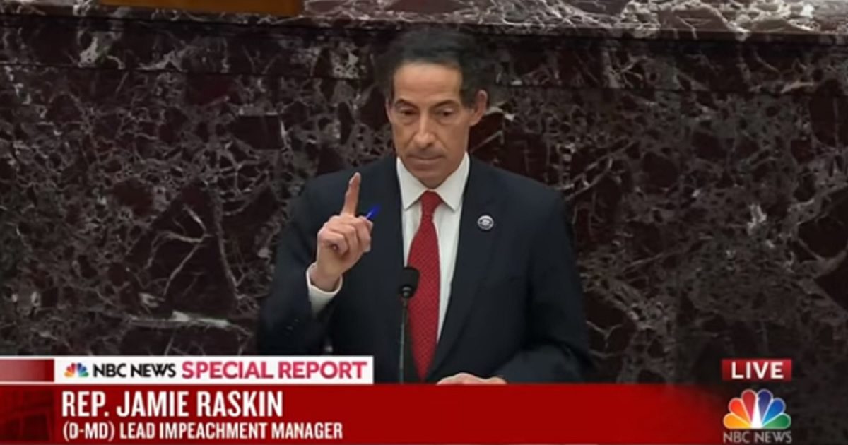 Rep. Jamie Raskin Covered for the Bidens and Claimed Bank Records Showed Papa Johns and Starbucks Purchases – Ignored the  Million from the Chinese