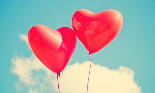 red heart balloon