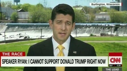 ryan disses trump