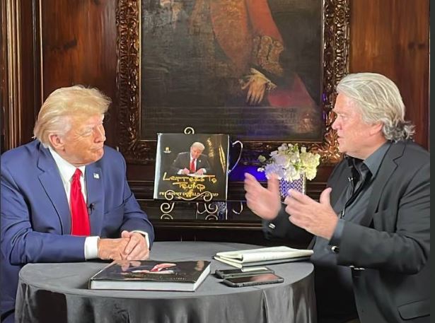 President Trump with Honey Badger Steve Bannon on Democrat Policies: “You Can’t Be This Stupid When They Cheat Like They Did in 2020” (VIDEO)