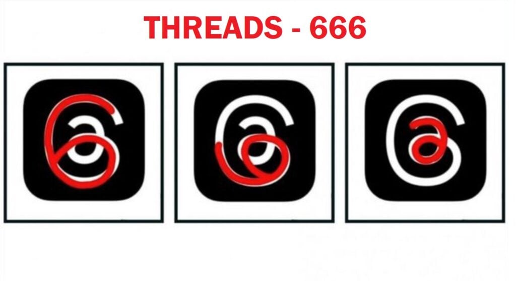 Probably Just a Coincidence… Zuckerberg’s “Threads” Logo Was Made from Three Sixes 6-6-6 – A Satanic Symbol