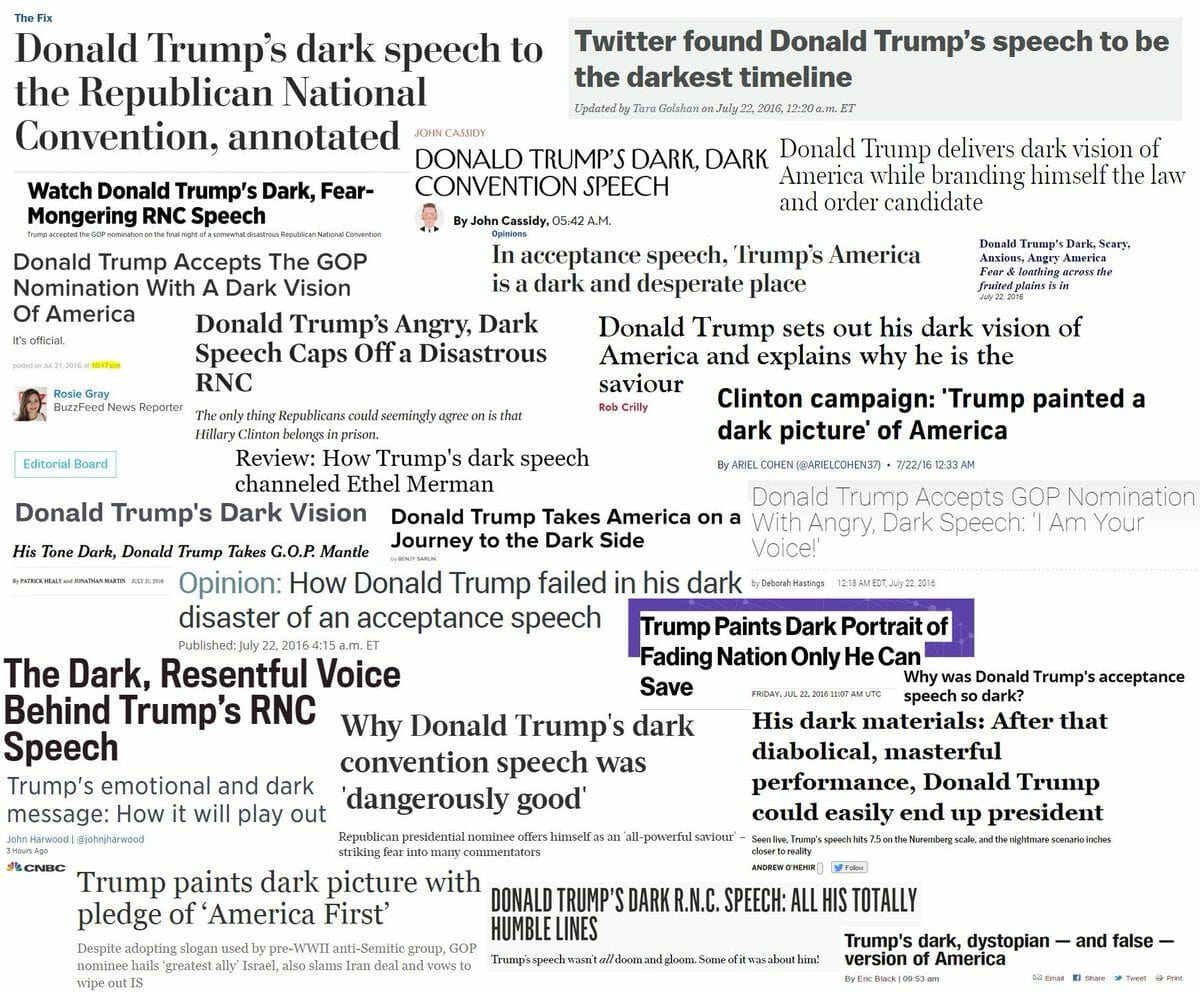 trump dark speech