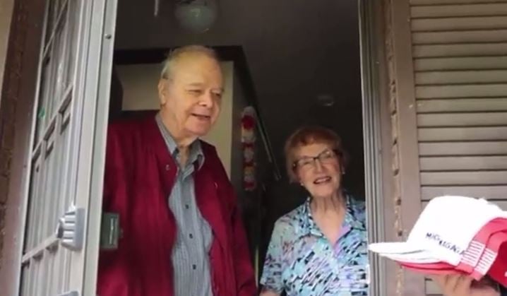 TOUCHING VIDEO: President Trump Surprises Elderly Iowa Couple that Missed Saturday’s Rally Due to Tornado Warnings