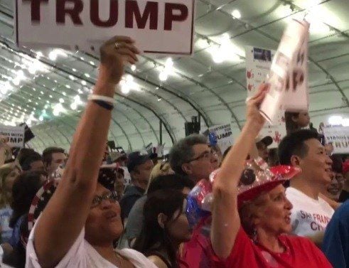 trump rally inside