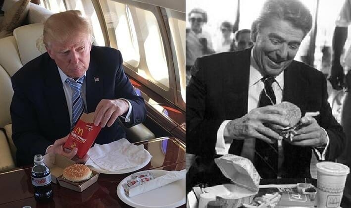 trump reagan mcdonalds