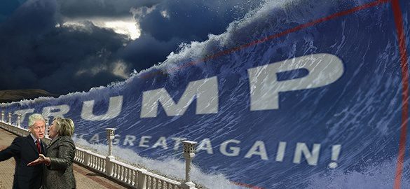 trump wave clintons