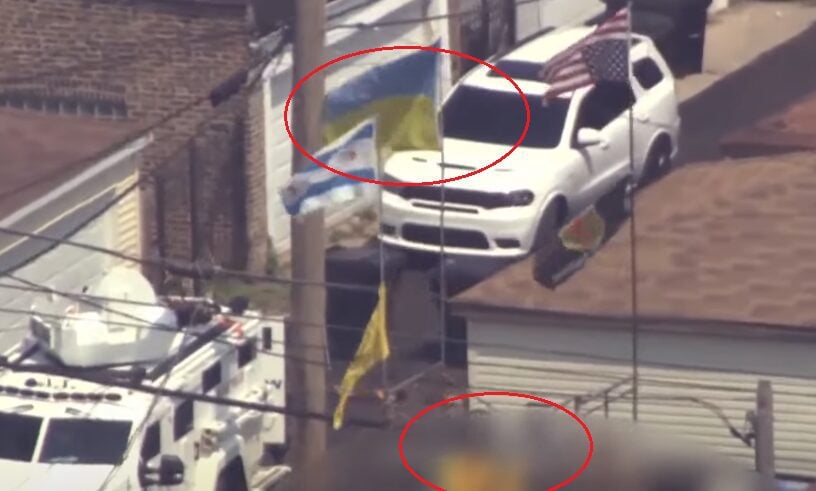 Ukraine Supporter with Nazi Flag Kills Himself in Police Standoff in Chicago – Media Conveniently Ignores His Ukraine Flag in Reports